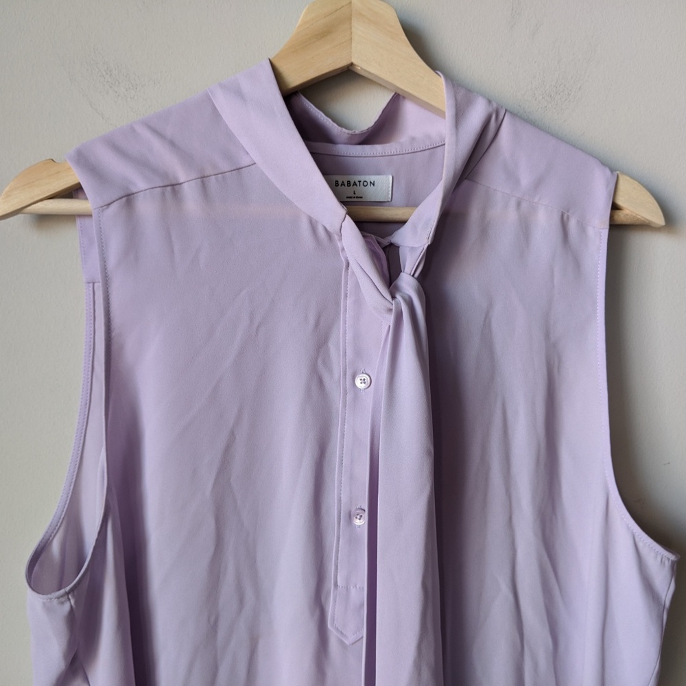 Aritzia Babaton Piero Blouse Pussy Bow Large - Picture 2 of 6